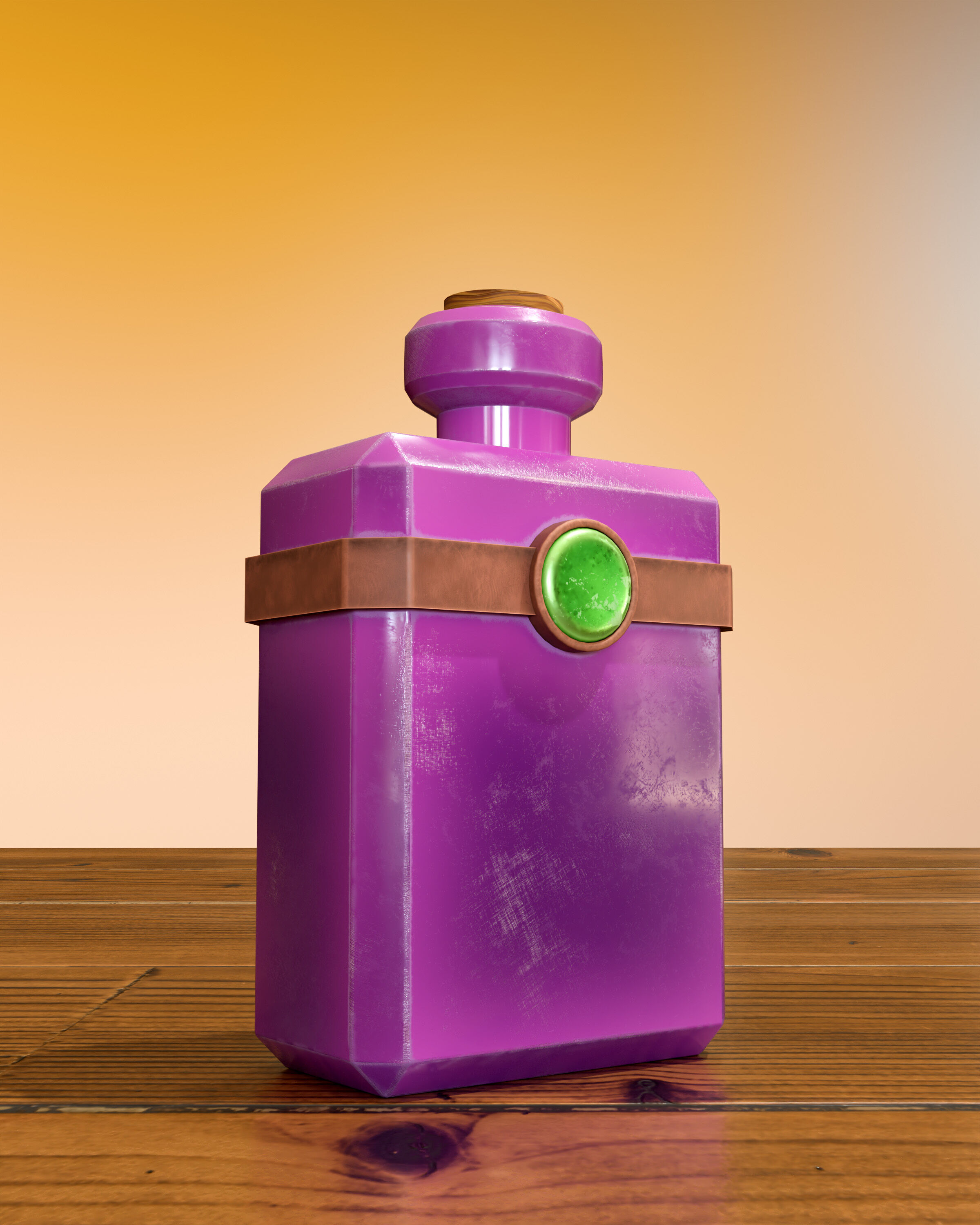 Stylized Potion Bottle Free 3D model_1