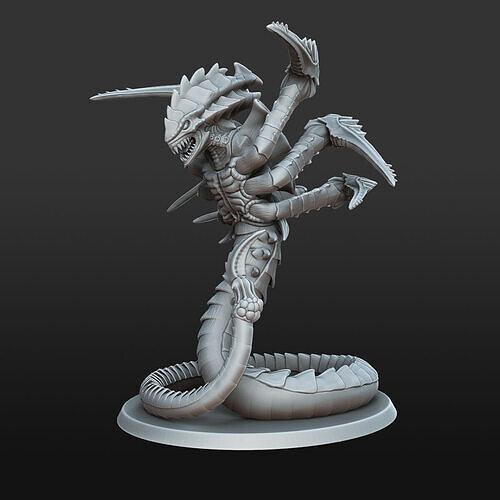Tyranid-Inspired Alien Beast - 3D Printable Model 3D print model