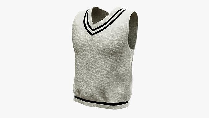 School Vest Low-poly 3D model