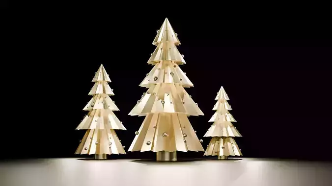 Abstract Christmas Tree Geometric Bold