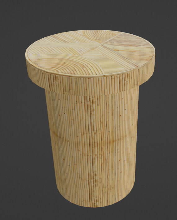 Acadia Rattan Side Table 3D model_5