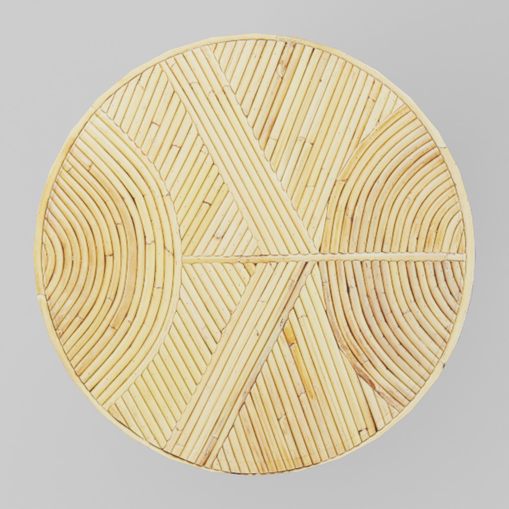 Acadia Rattan Side Table 3D model_3