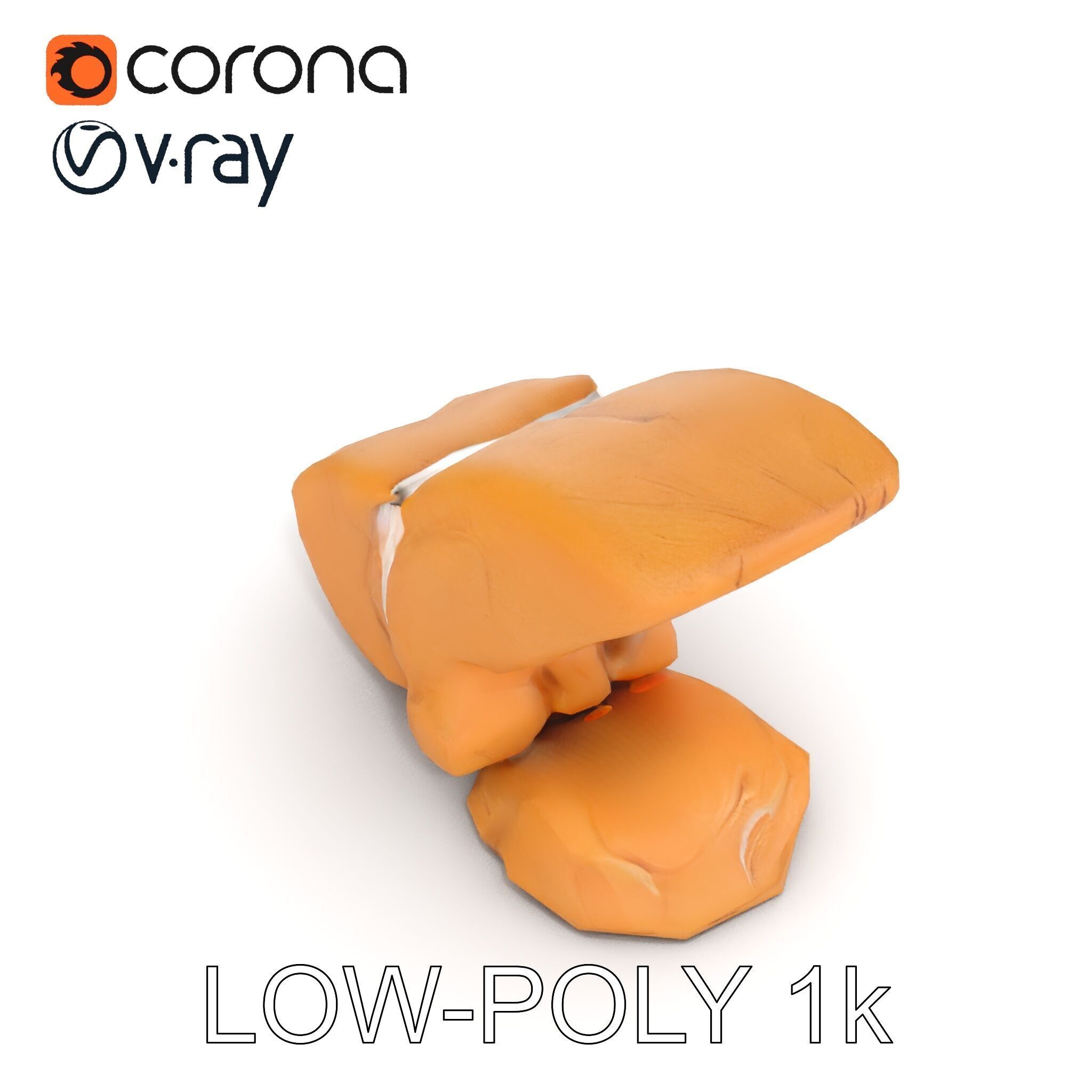 Waterfall Rock Formation Model Pack Low-poly 3D model_21