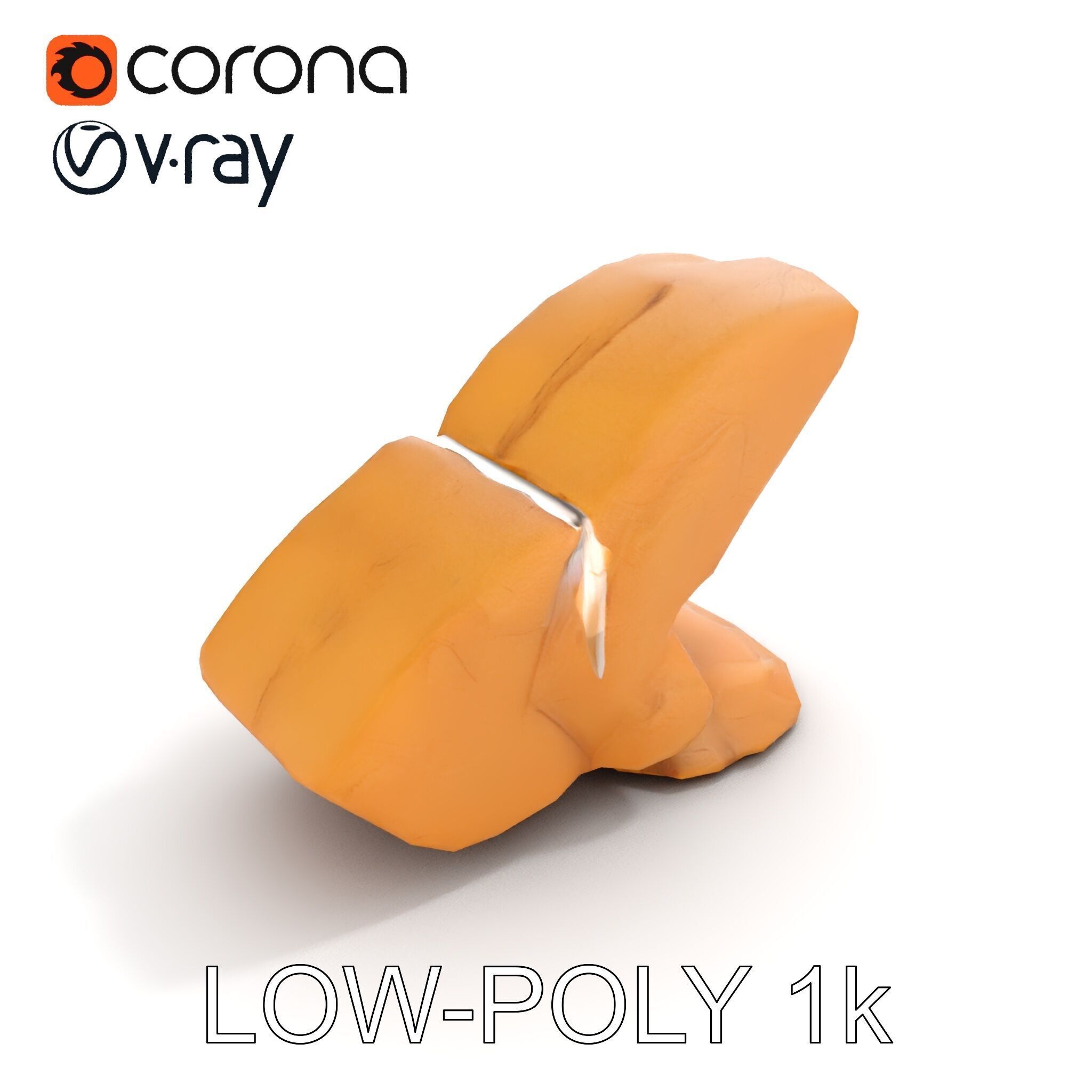 Waterfall Rock Formation Model Pack Low-poly 3D model_7