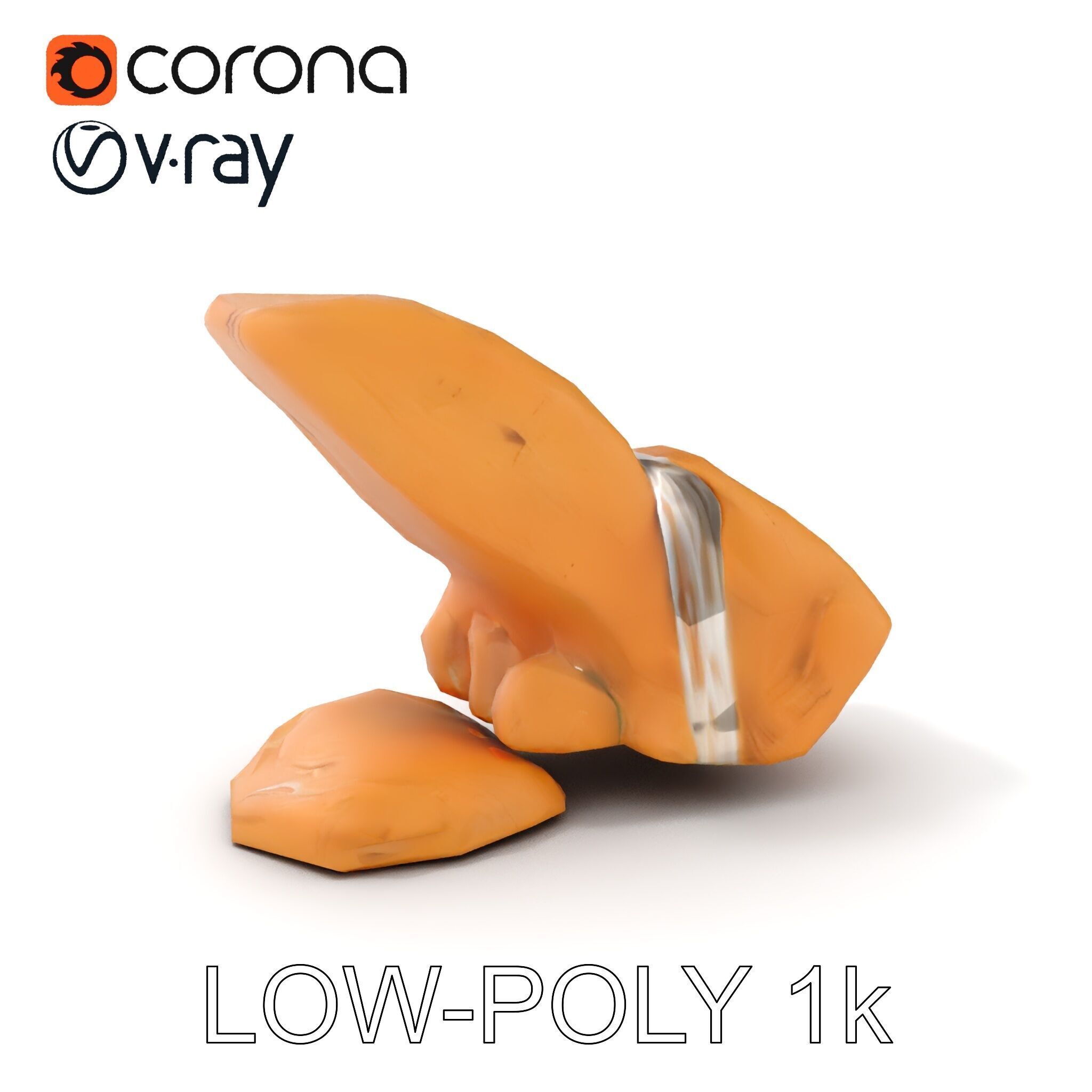 Waterfall Rock Formation Model Pack Low-poly 3D model_18