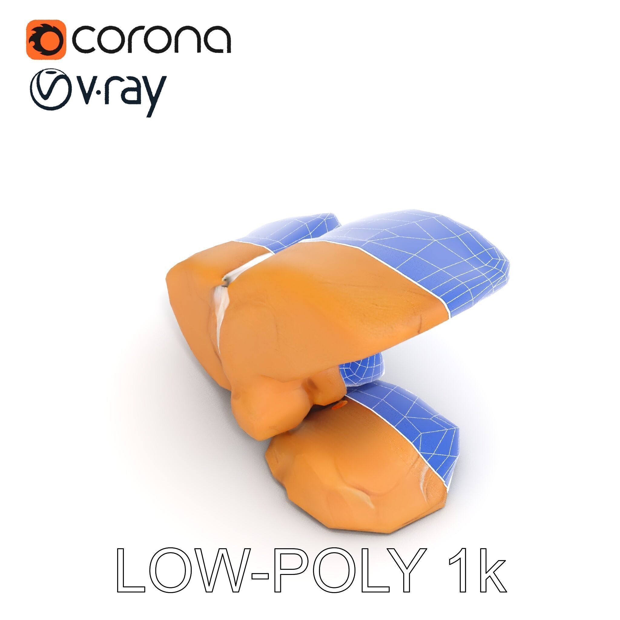 Waterfall Rock Formation Model Pack Low-poly 3D model_26