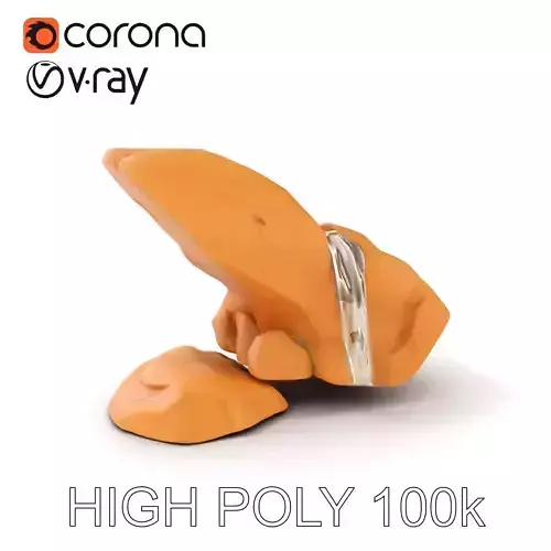 Waterfall Rock Formation Model Pack Low-poly 3D model