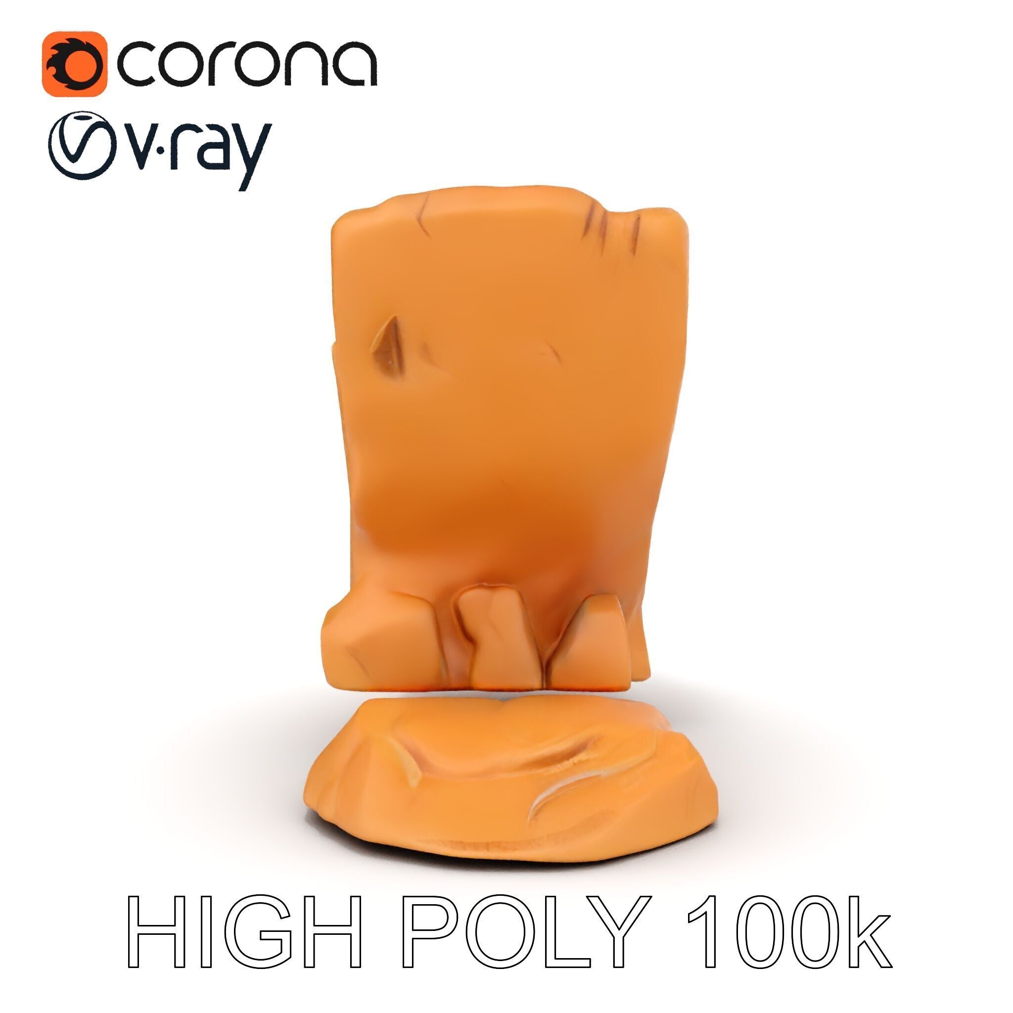 Waterfall Rock Formation Model Pack Low-poly 3D model_10