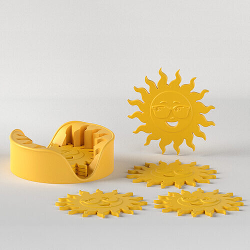 Sun Coasters 3D print model