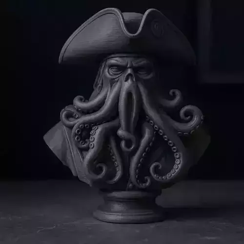 davy jones bust 3D print model