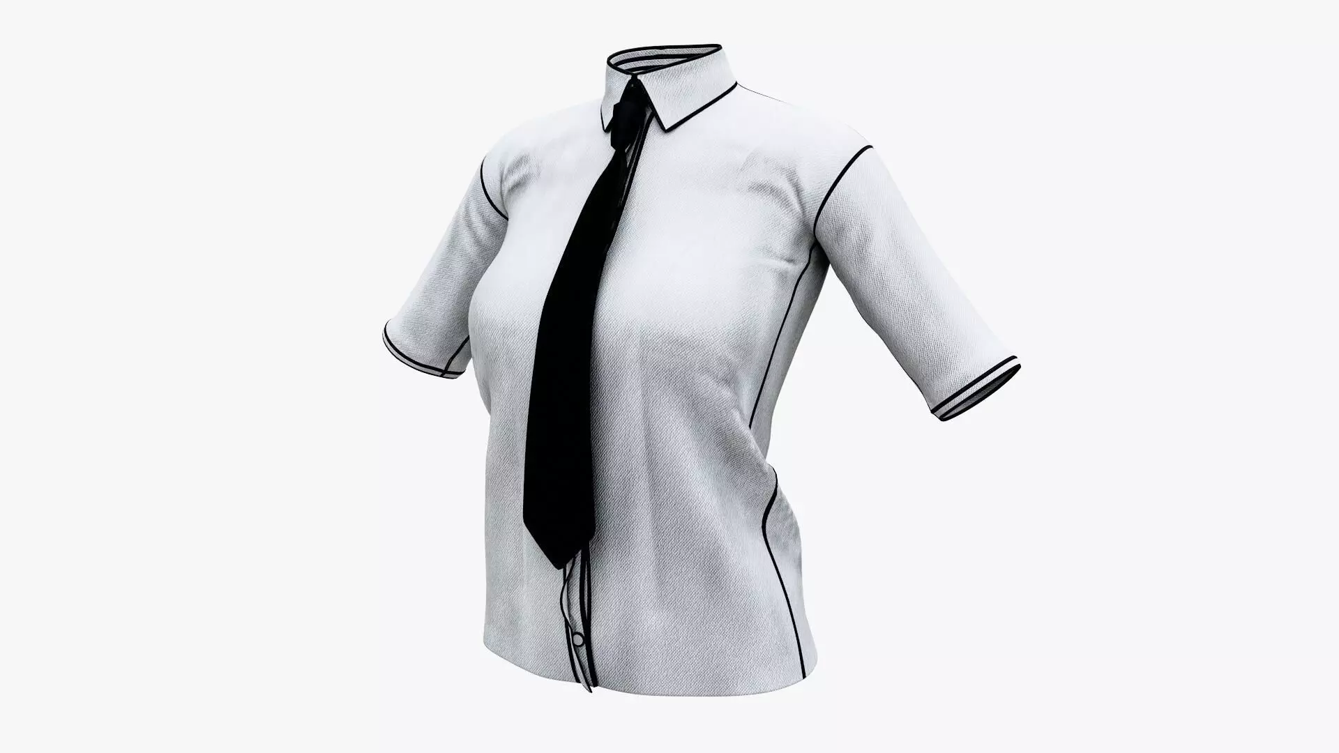 Womens Formal Shirt Low-poly 3D model