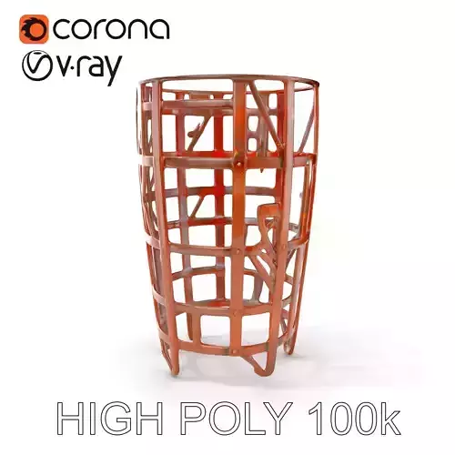 Rustic Metal Basket Model Pack for Decor and Design Projects