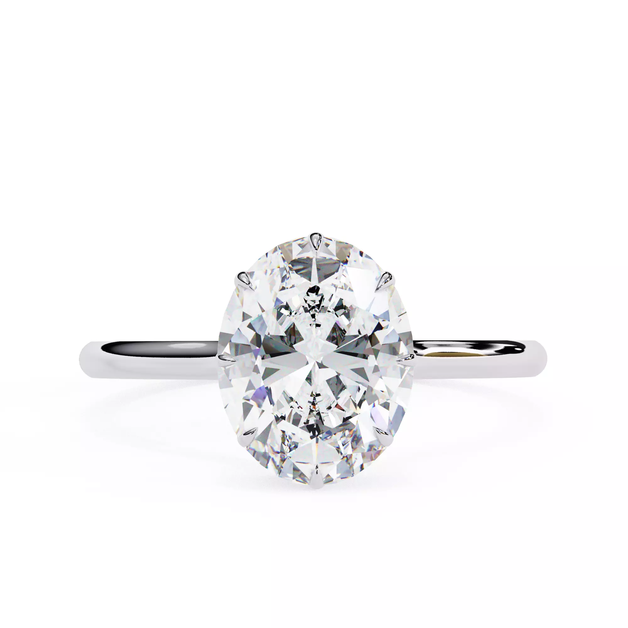 CUSHION DIAMOND RING -CAD-065 3D model_0