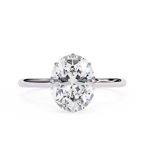 CUSHION DIAMOND RING -CAD-065 3D model