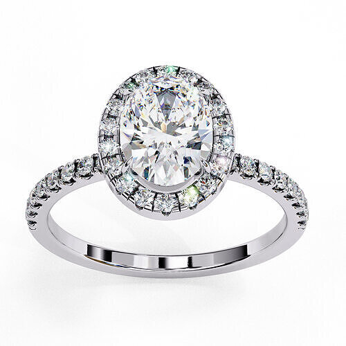 CUSHION  DIAMOND RING -CAD-006  3D model