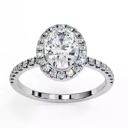 CUSHION  DIAMOND RING -CAD-006 