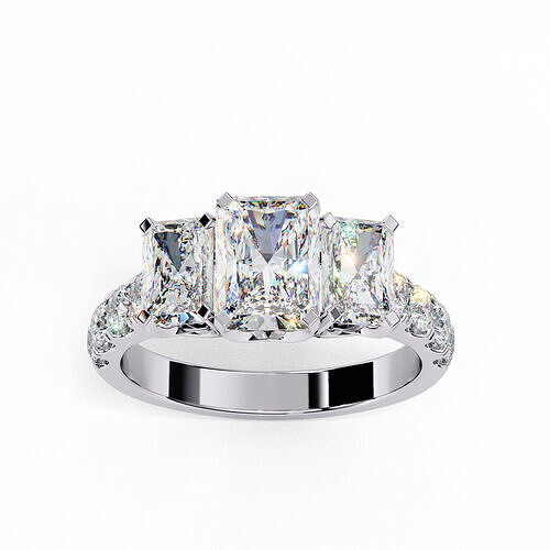 PRINCESS  DIAMOND RING -CAD-007 3D model