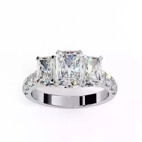 PRINCESS  DIAMOND RING -CAD-007