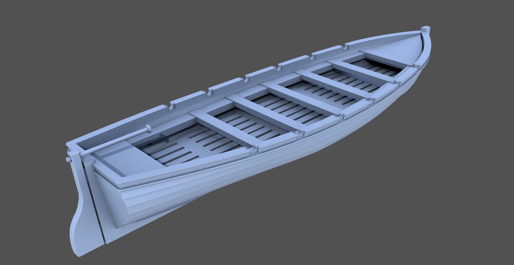 7m ww2 Japanese Lifeboat 1-100 scale 3D print model_2