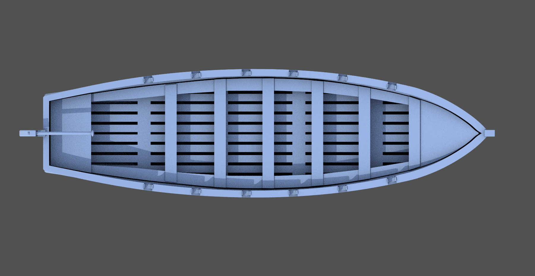 7m ww2 Japanese Lifeboat 1-100 scale 3D print model_4