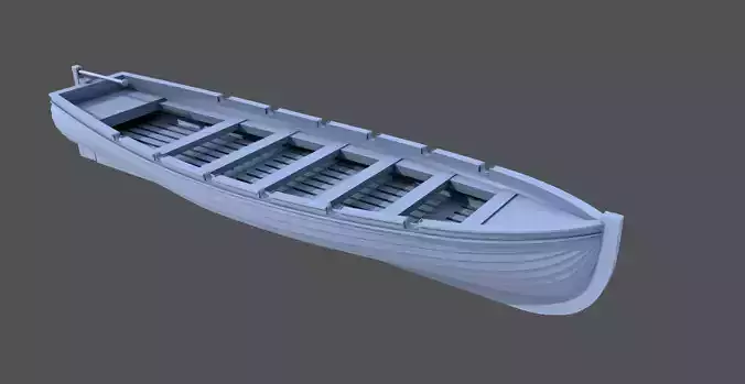 7m ww2 Japanese Lifeboat 1-100 scale 3D print model