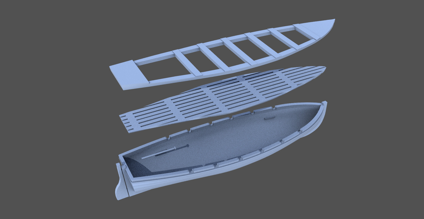 7m ww2 Japanese Lifeboat 1-100 scale 3D print model_8