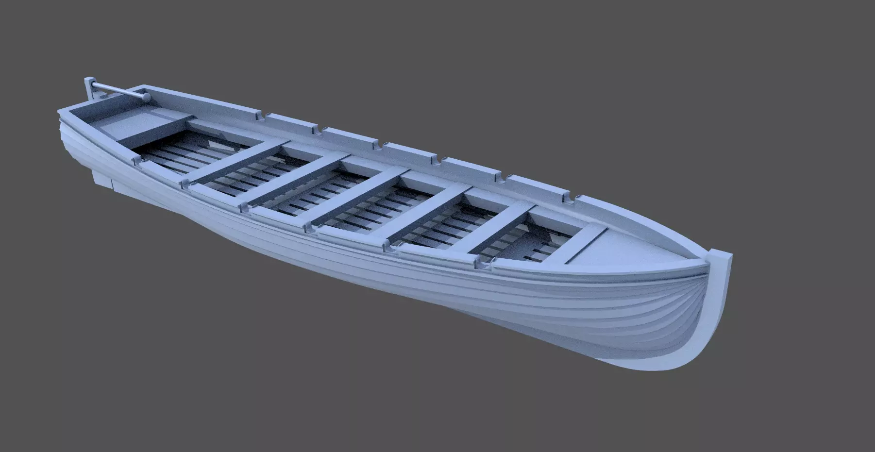 7m ww2 Japanese Lifeboat 1-100 scale 3D print model_0