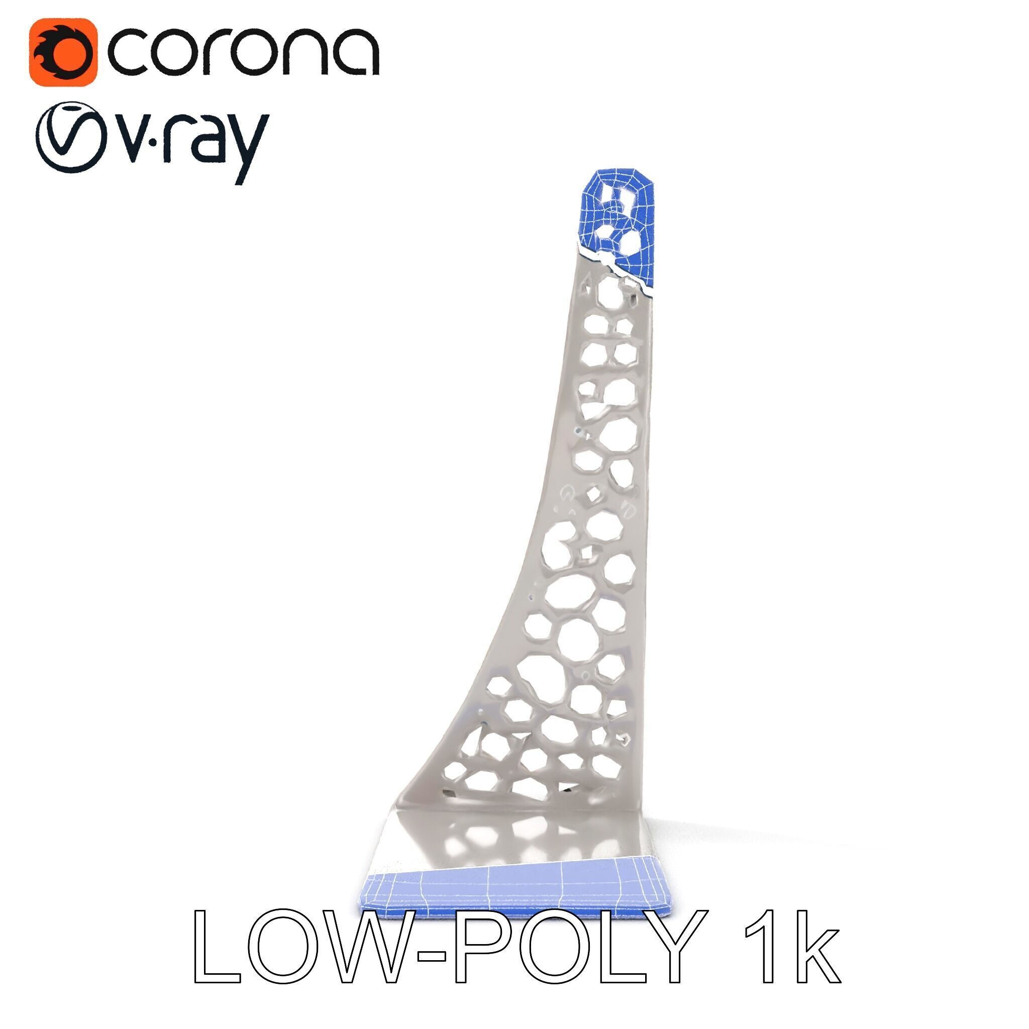 Sculptural Display Stand Model Pack Low-poly 3D model_32