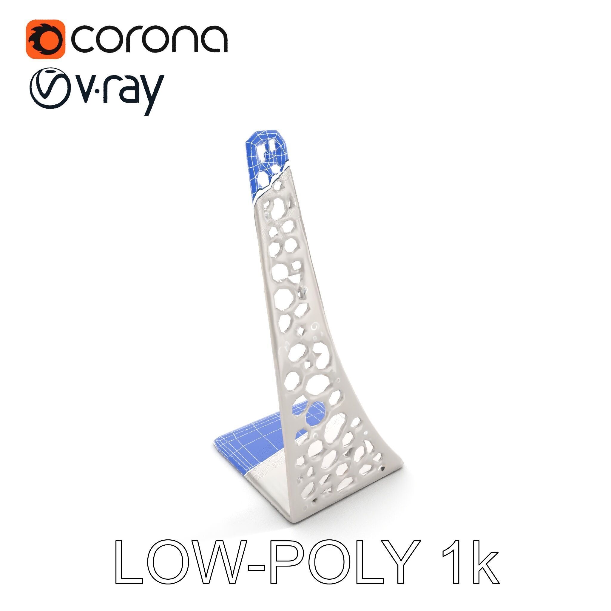 Sculptural Display Stand Model Pack Low-poly 3D model_14