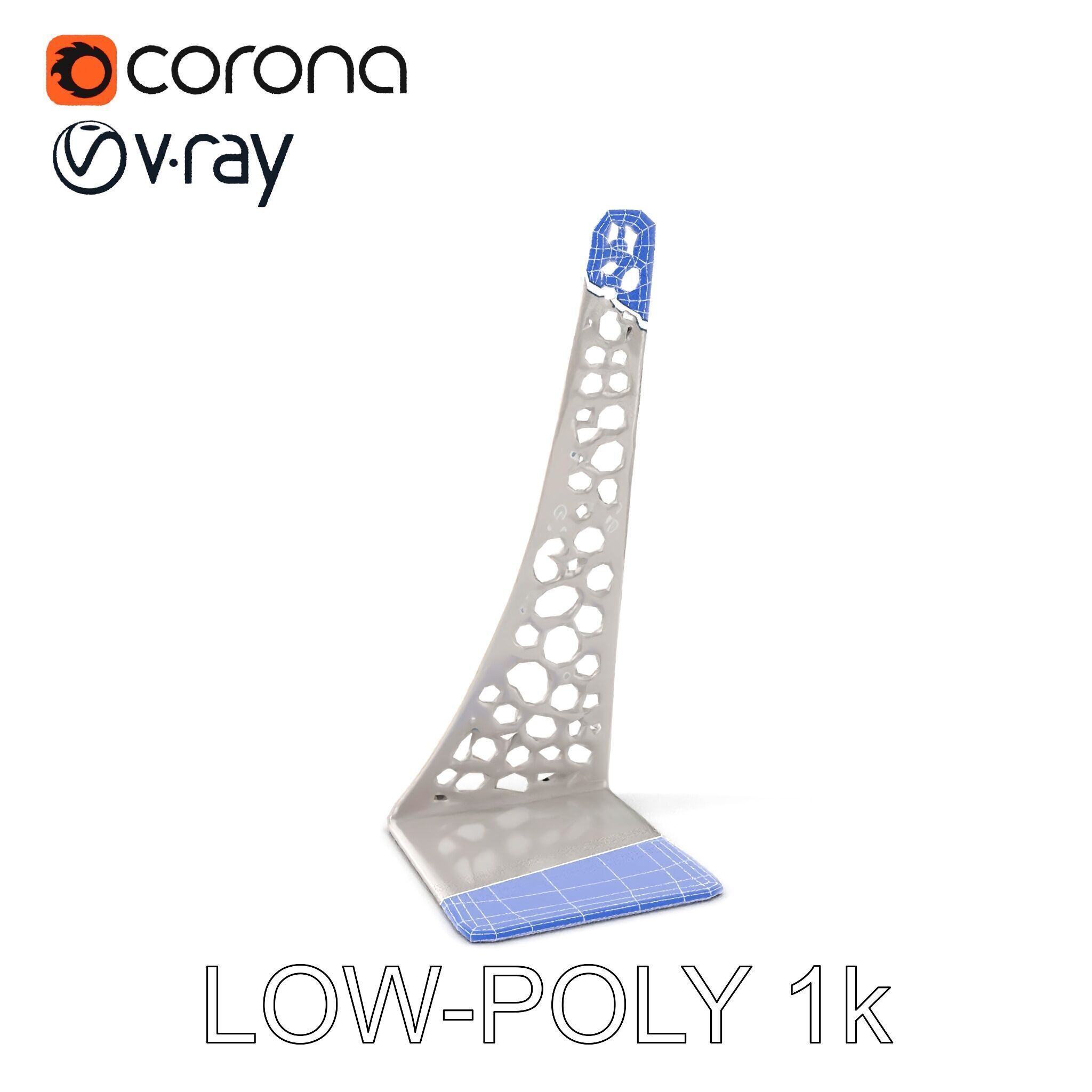 Sculptural Display Stand Model Pack Low-poly 3D model_29