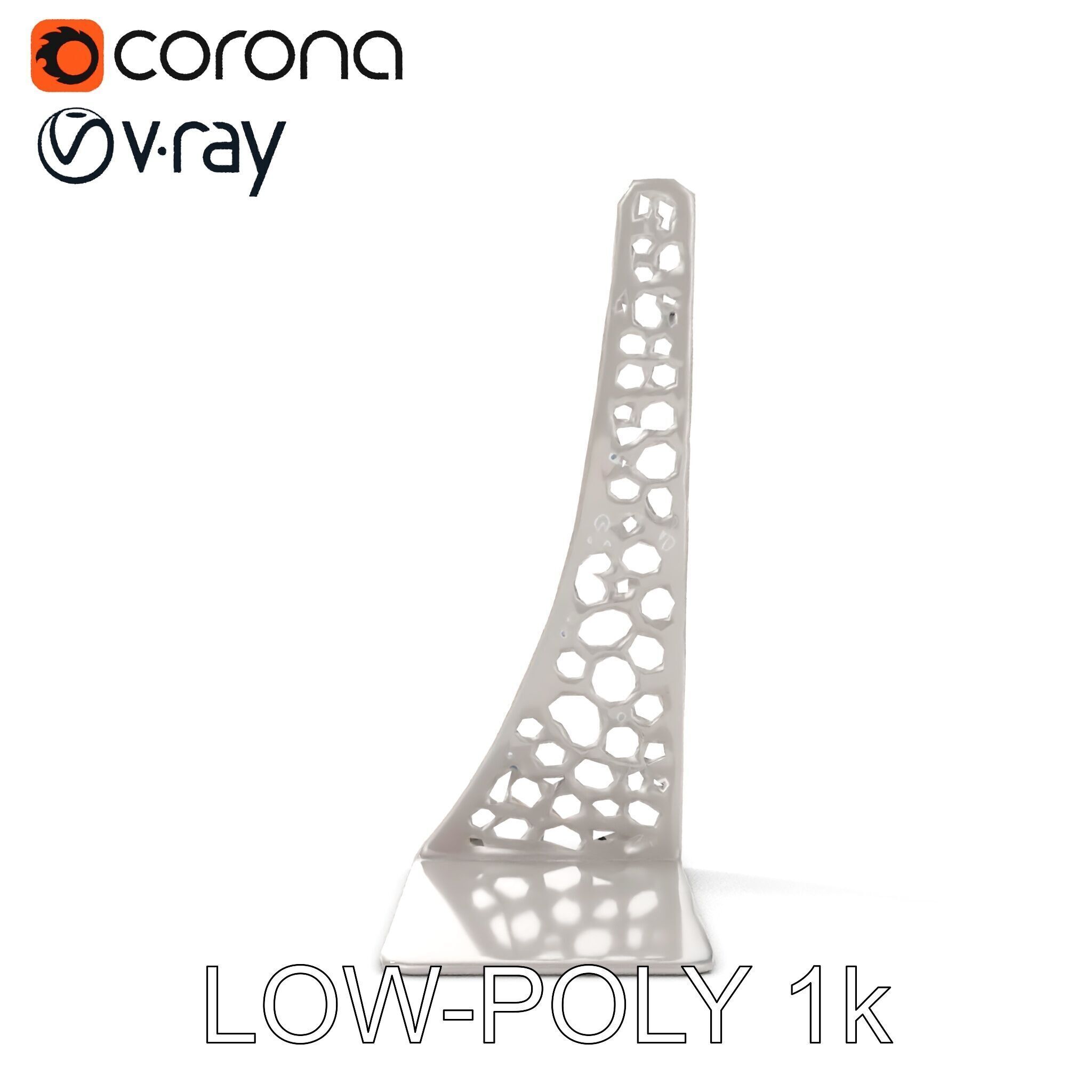 Sculptural Display Stand Model Pack Low-poly 3D model_26