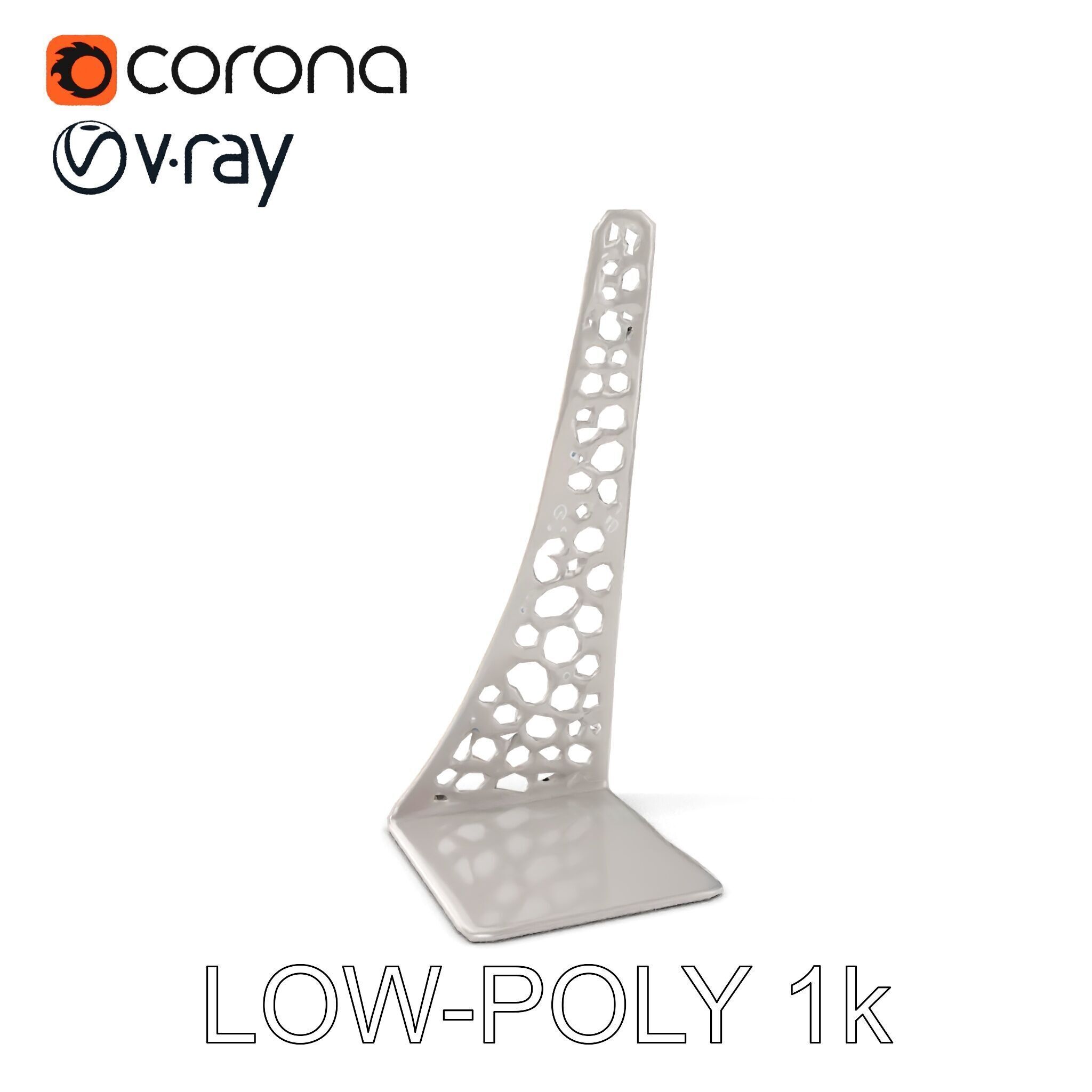 Sculptural Display Stand Model Pack Low-poly 3D model_9