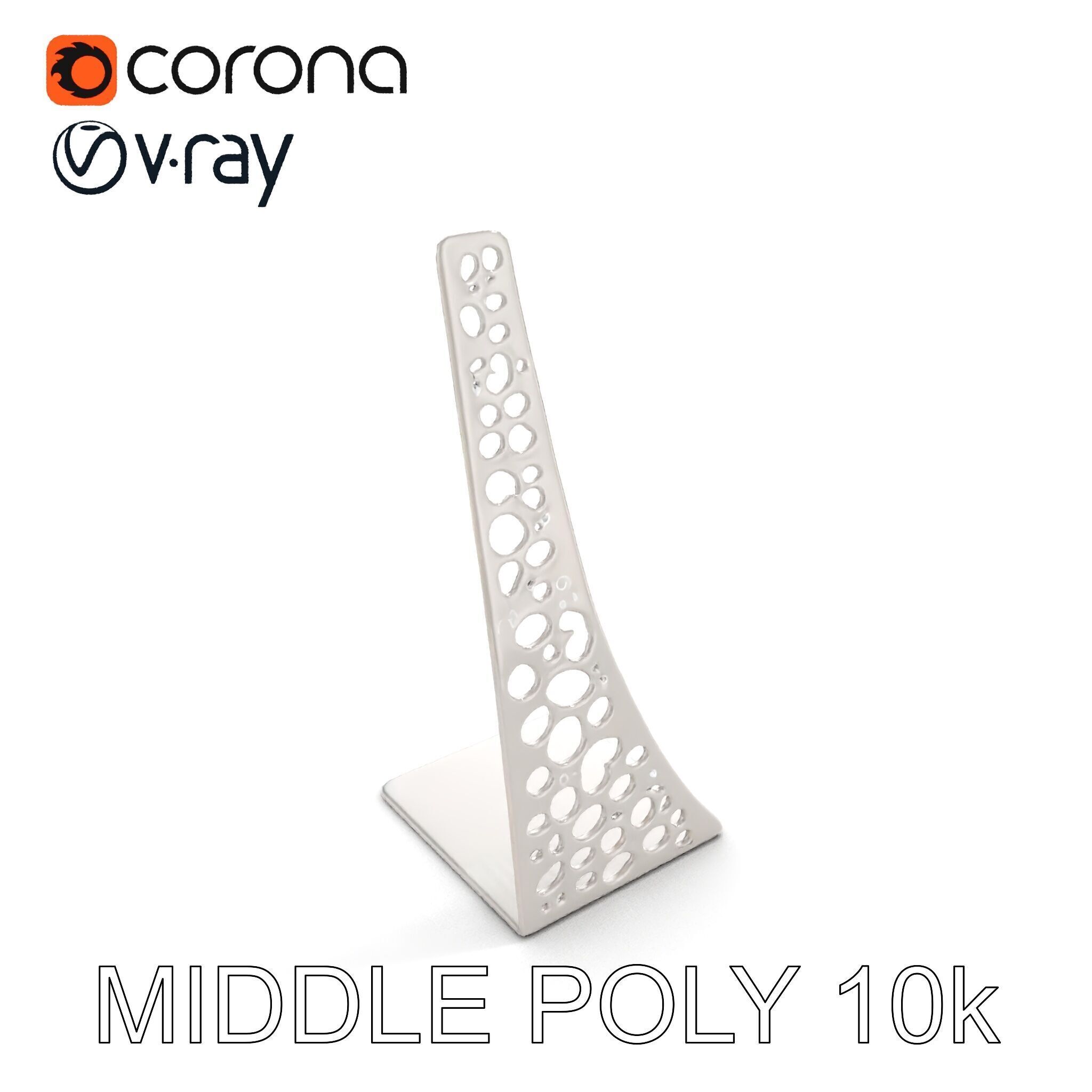 Sculptural Display Stand Model Pack Low-poly 3D model_10
