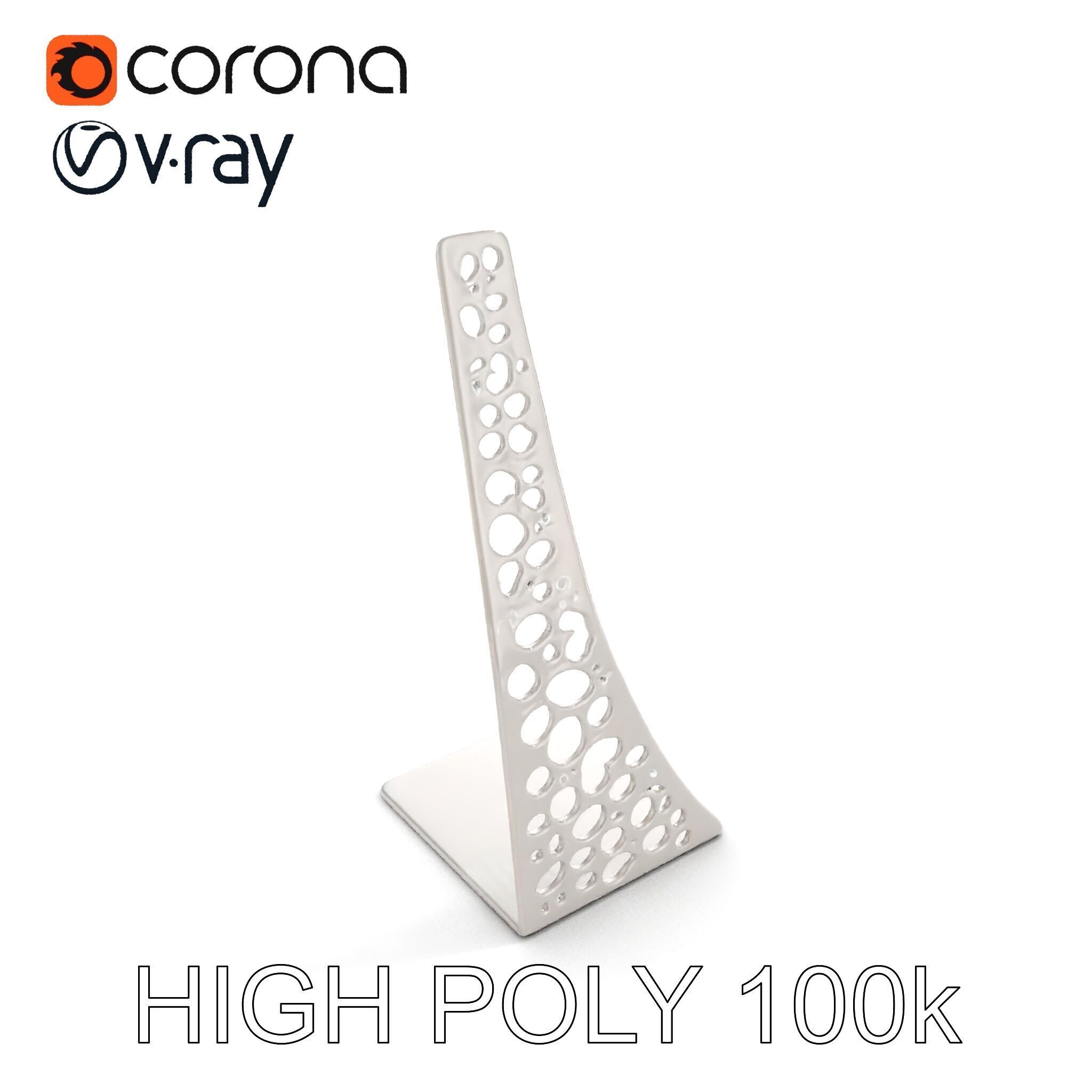 Sculptural Display Stand Model Pack Low-poly 3D model_12