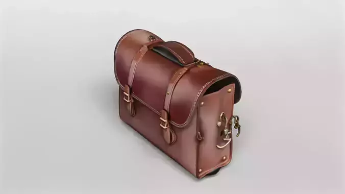 Classic Leather Briefcase 3D Model