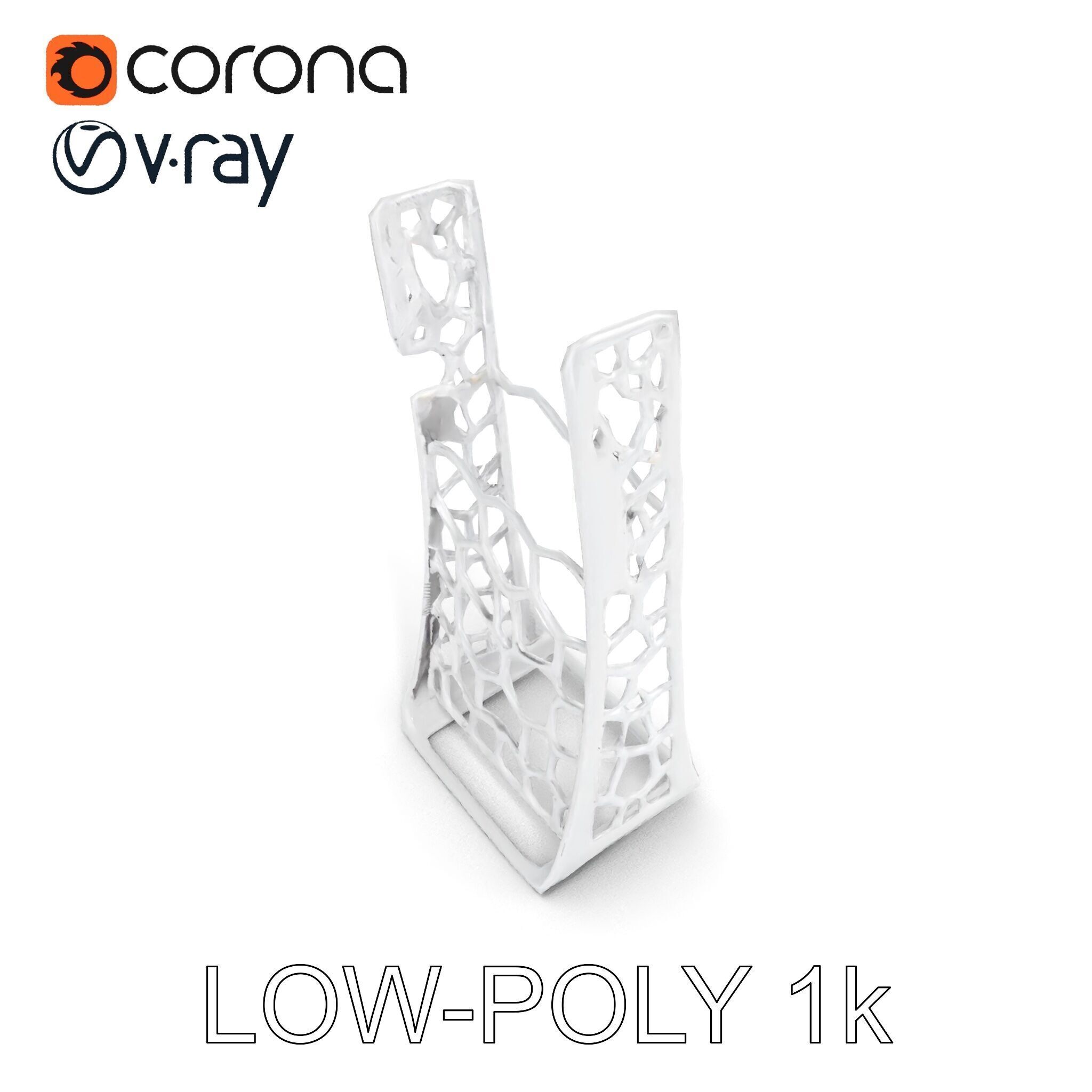 Hexagonal Metal Mesh Stand model pack for architectural visua... Low-poly 3D model_19