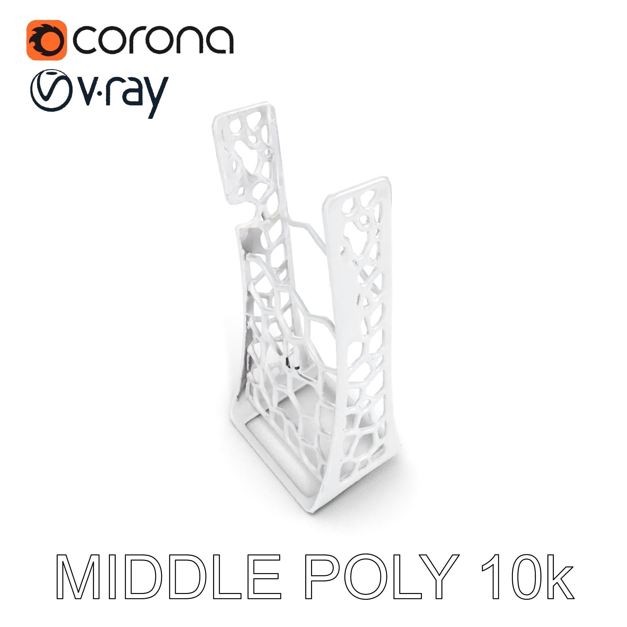 Hexagonal Metal Mesh Stand model pack for architectural visua... Low-poly 3D model_11