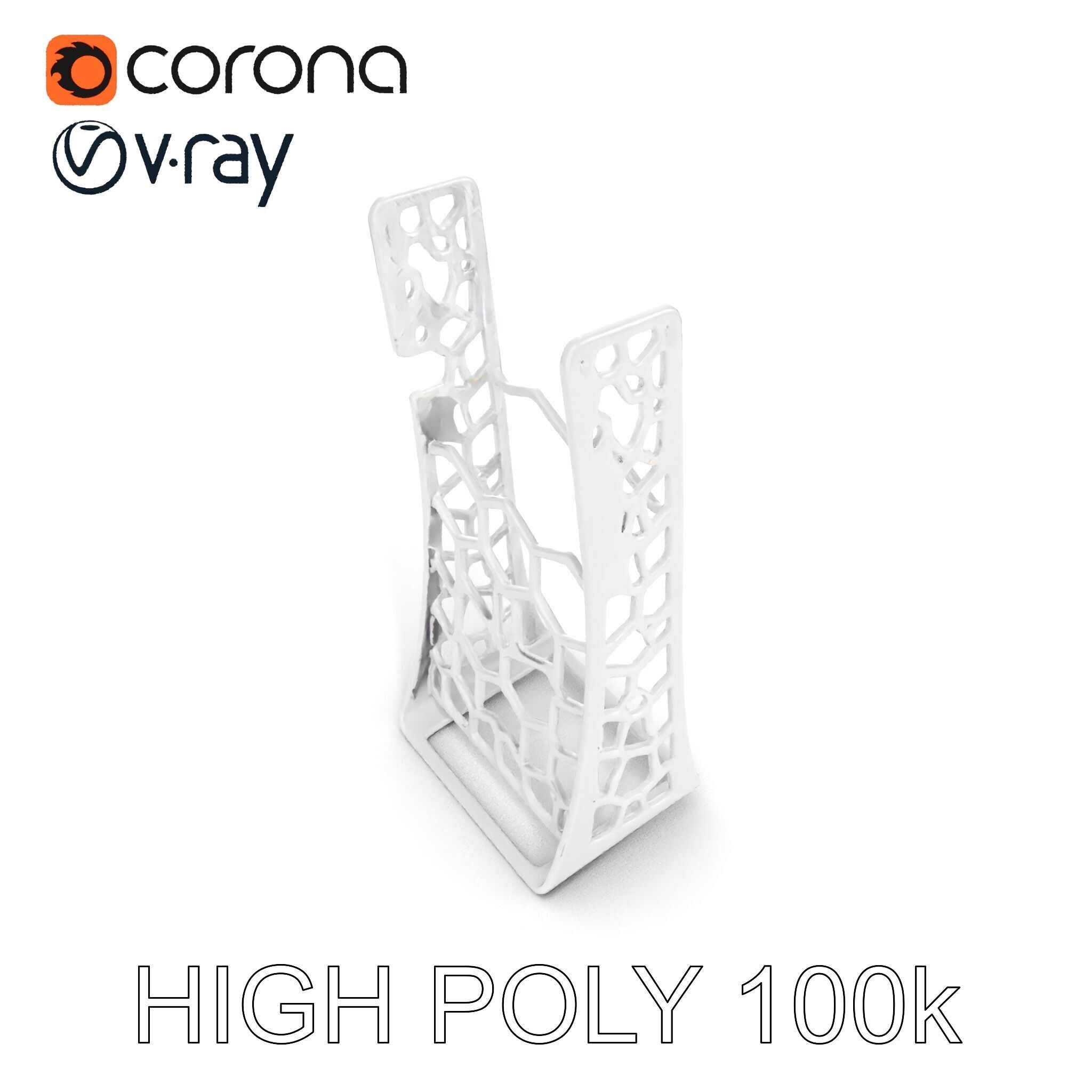 Hexagonal Metal Mesh Stand model pack for architectural visua... Low-poly 3D model_20