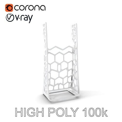Hexagonal Metal Mesh Stand model pack for architectural visua... Low-poly 3D model
