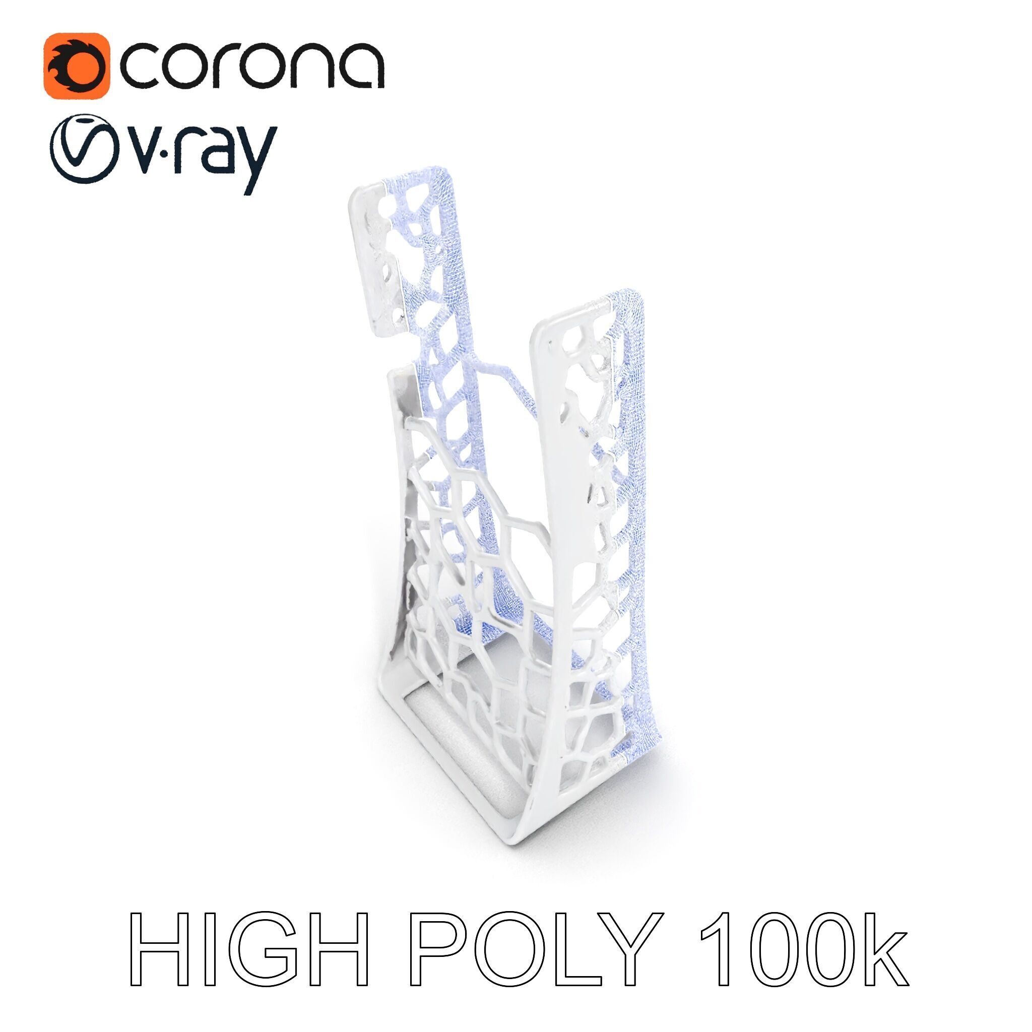 Hexagonal Metal Mesh Stand model pack for architectural visua... Low-poly 3D model_17