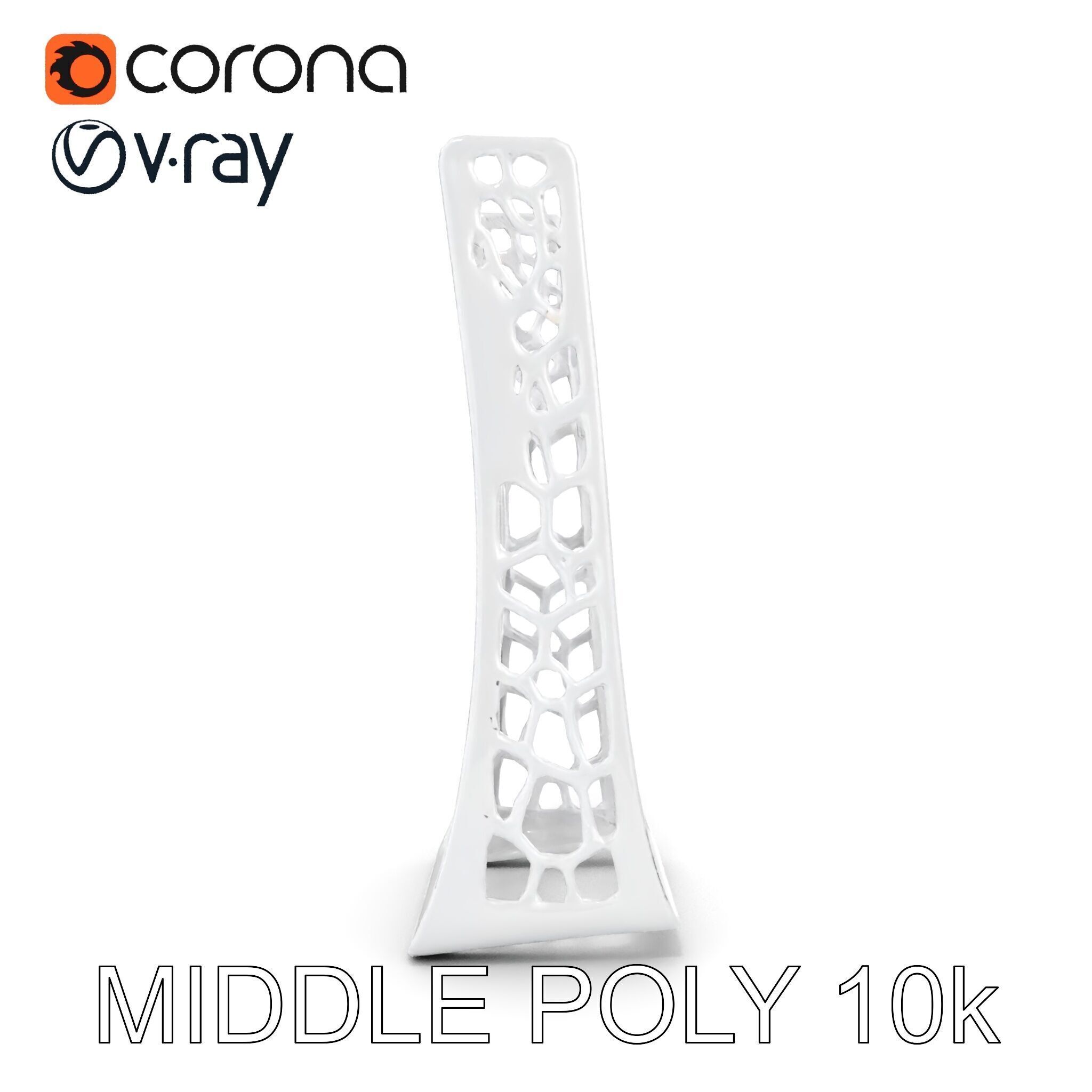 Hexagonal Metal Mesh Stand model pack for architectural visua... Low-poly 3D model_15