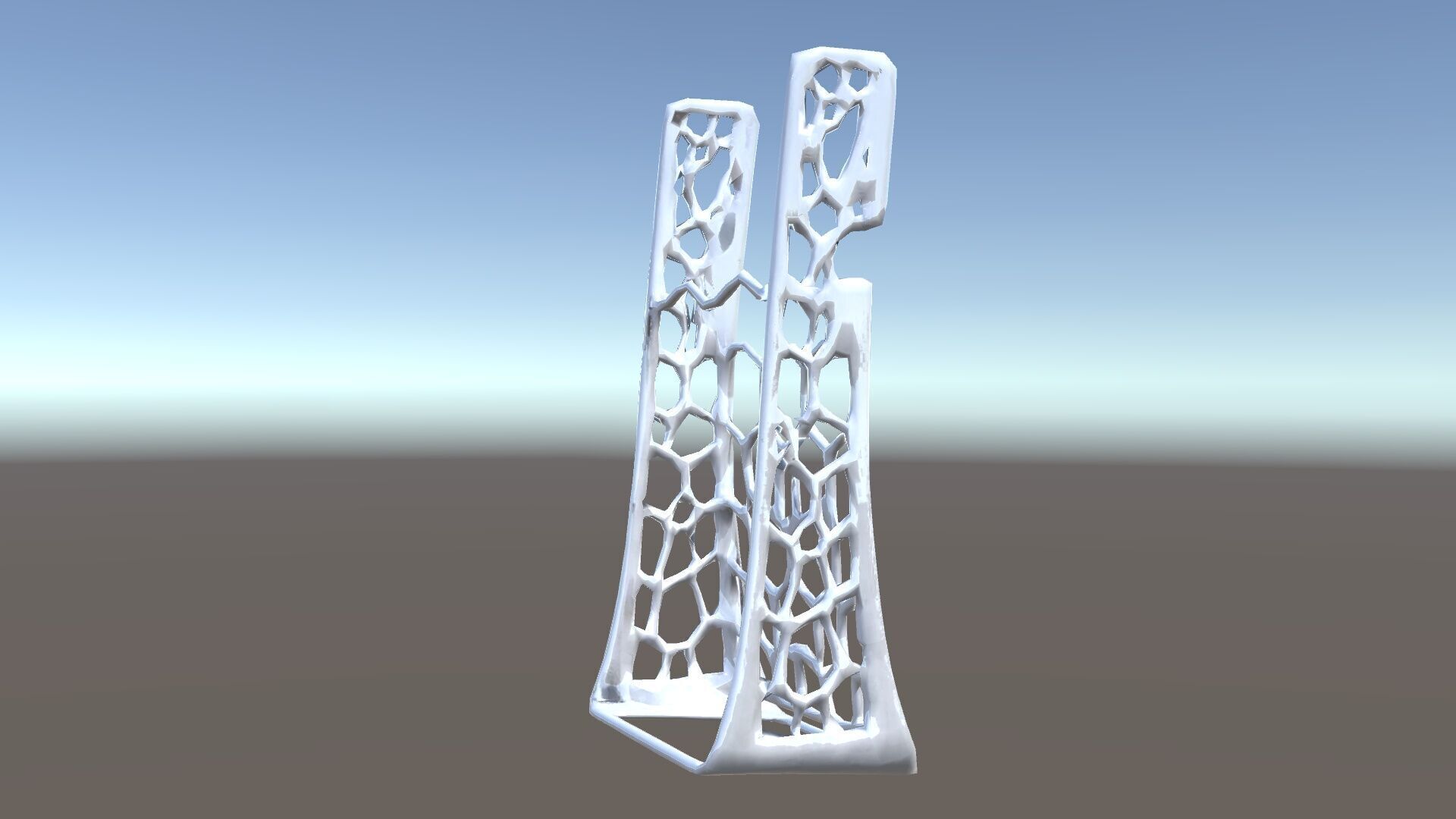 Hexagonal Metal Mesh Stand model pack for architectural visua... Low-poly 3D model_34