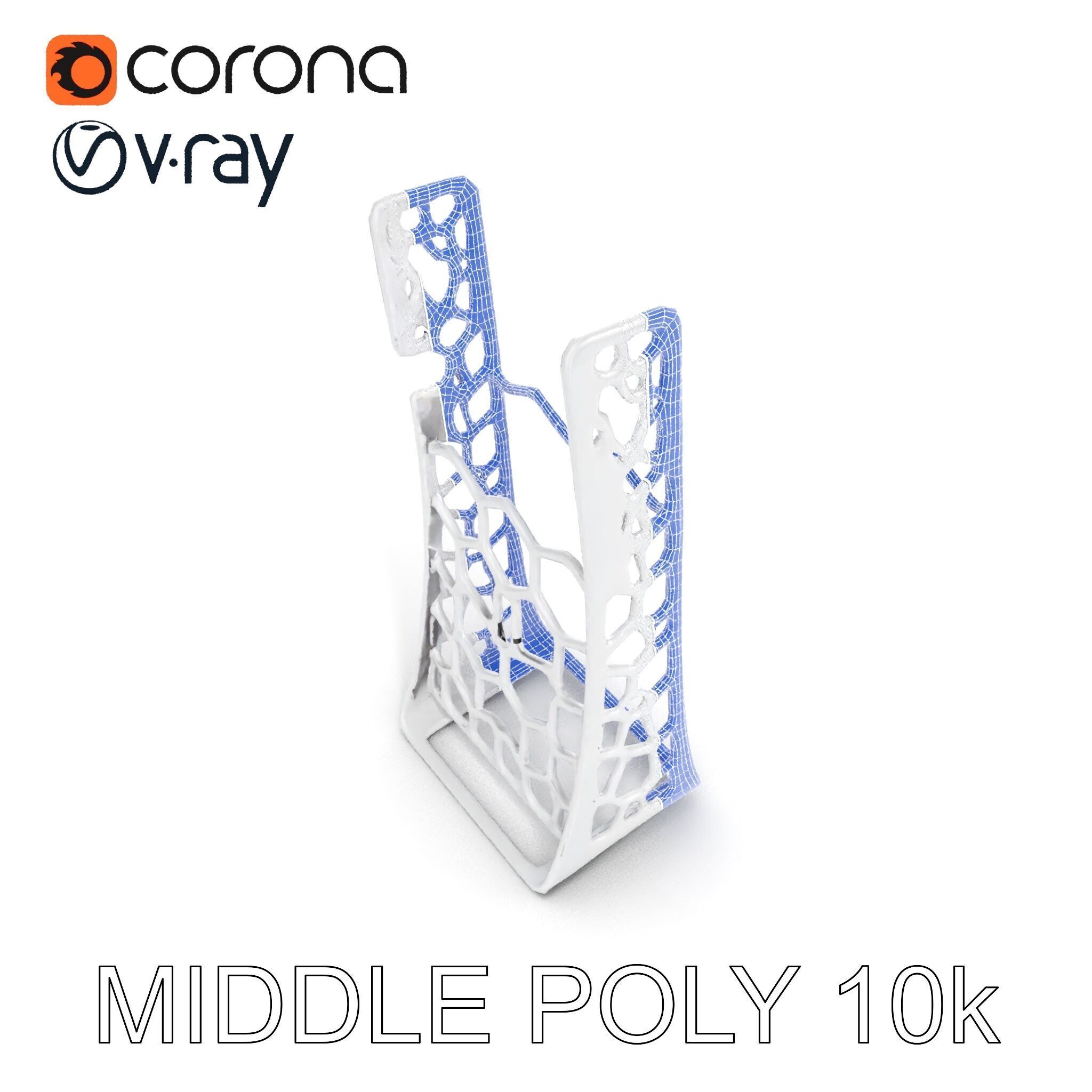 Hexagonal Metal Mesh Stand model pack for architectural visua... Low-poly 3D model_27