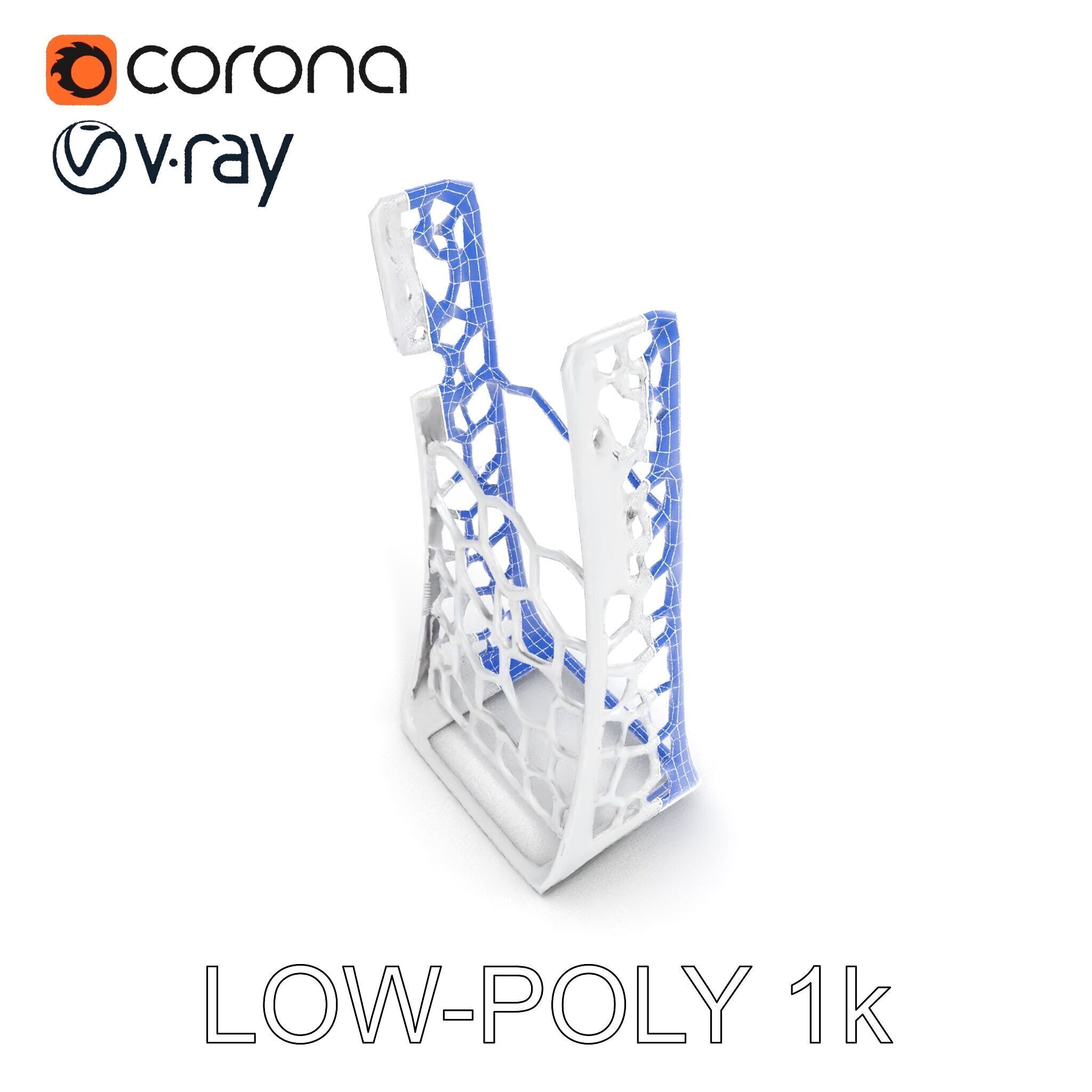 Hexagonal Metal Mesh Stand model pack for architectural visua... Low-poly 3D model_16