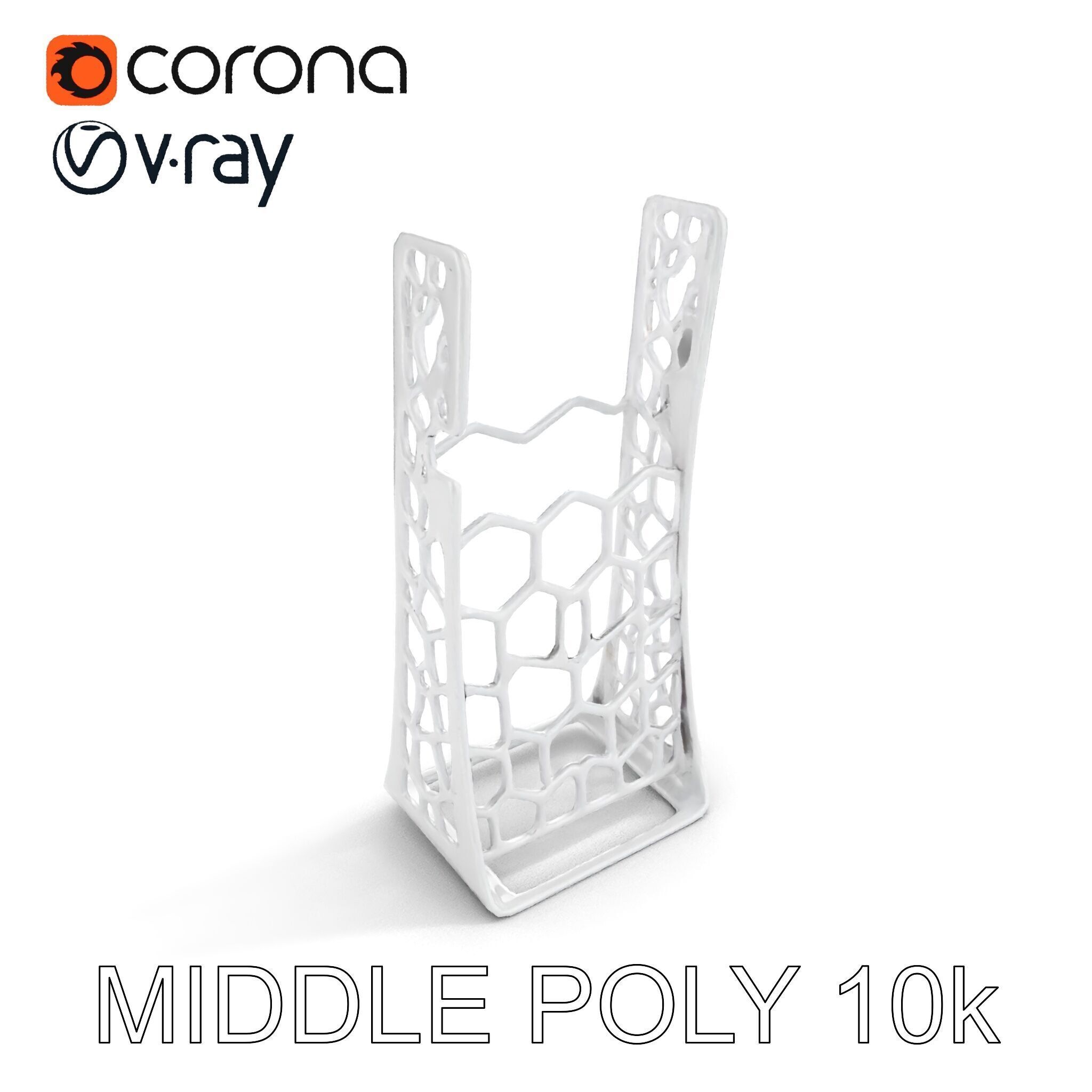 Hexagonal Metal Mesh Stand model pack for architectural visua... Low-poly 3D model_18