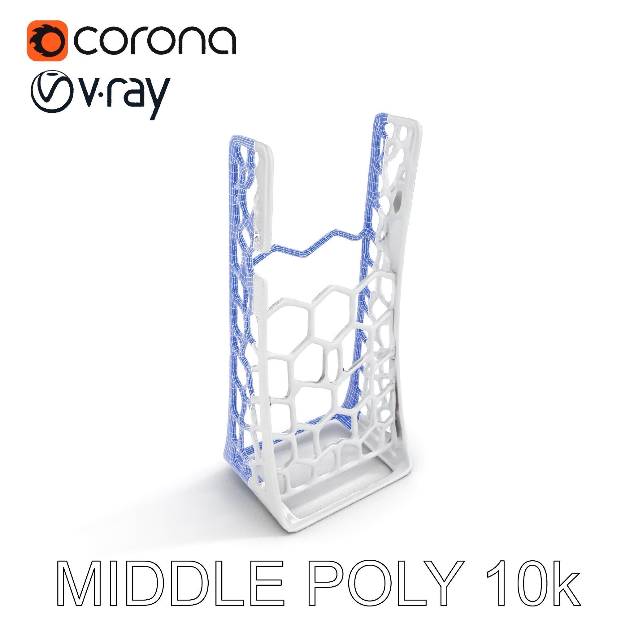 Hexagonal Metal Mesh Stand model pack for architectural visua... Low-poly 3D model_21