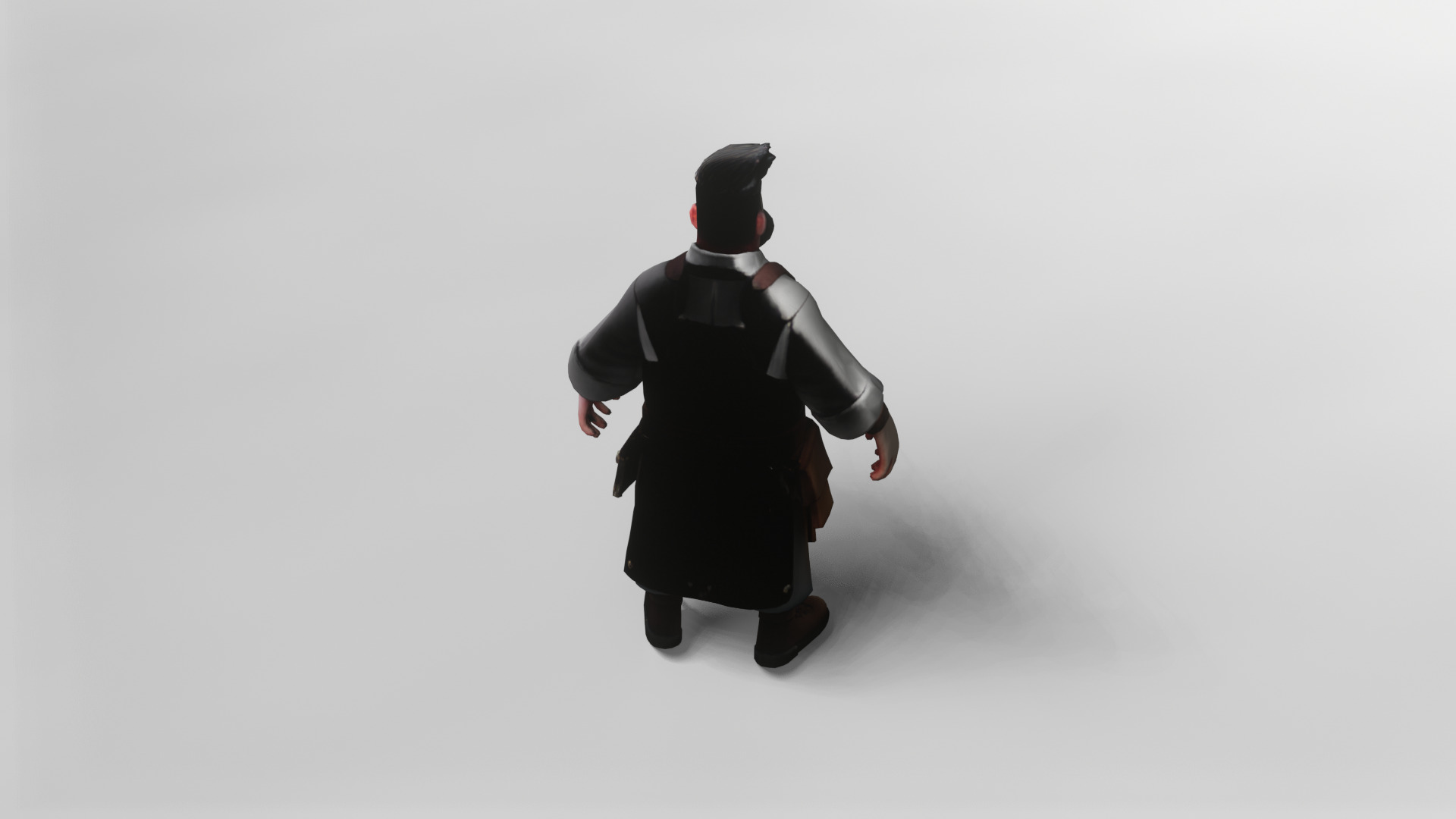 Stylized Blacksmith Character 3D Model 3D model_4