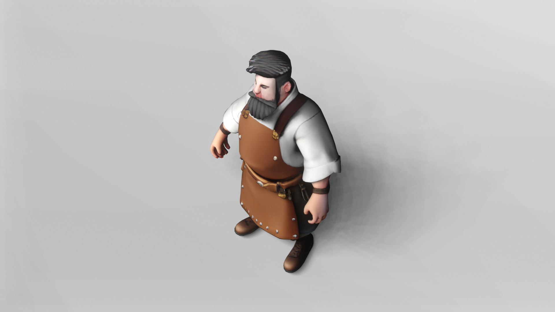 Stylized Blacksmith Character 3D Model 3D model_1