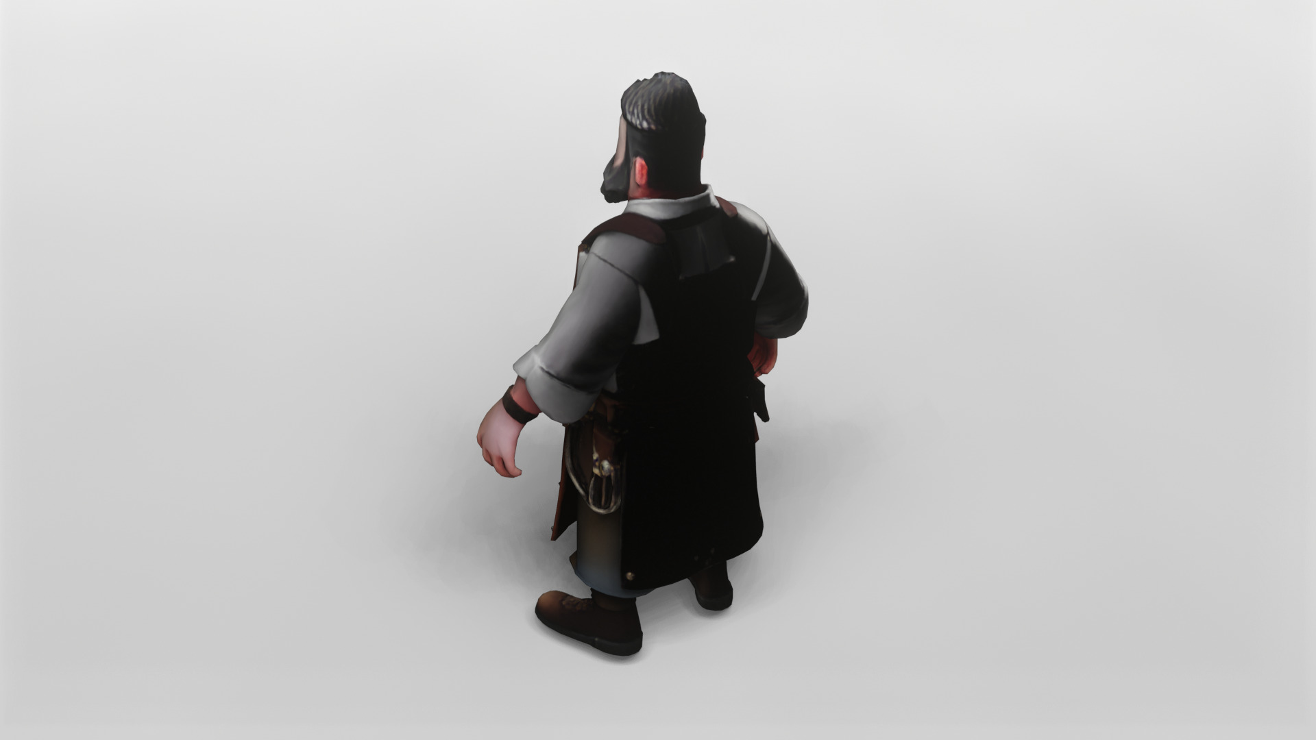 Stylized Blacksmith Character 3D Model 3D model_3