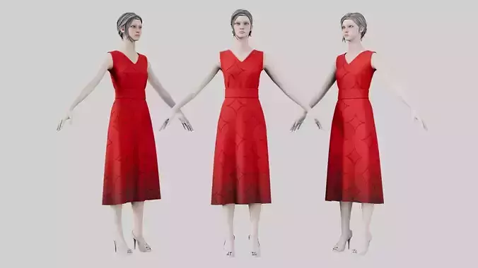 Dress 02 Alabama Crimson